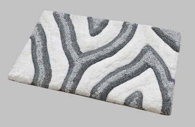 Swirl 3D Design Tufted Soft Pile Bathmat - 50x80-1