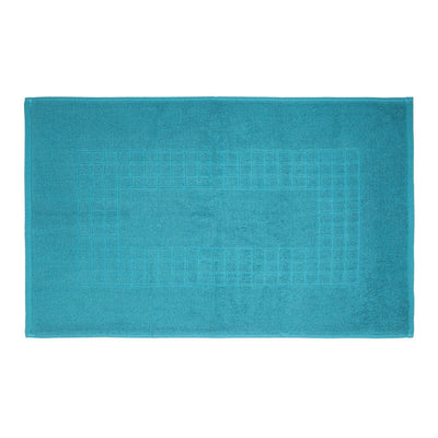 Microfiber Soft Non Slip Bath Mat Check Design (Petrol)-0