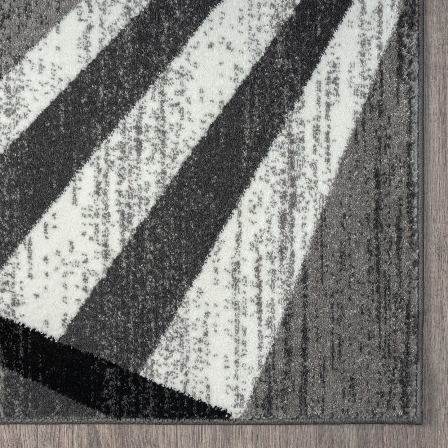 Adore Geometric Textural Rug - Grey - 160x230-3