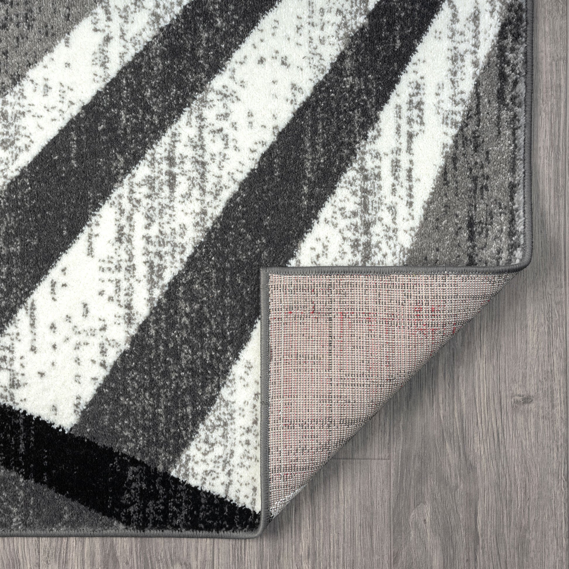 Adore Geometric Textural Rug - Grey - 160x230-9