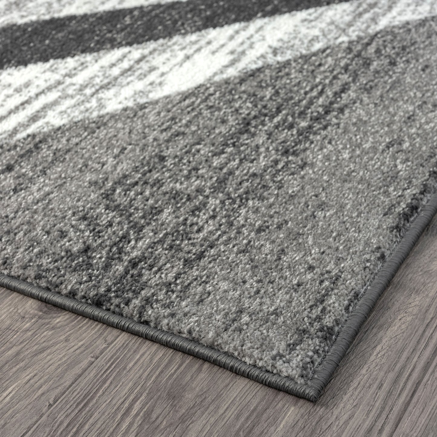 Adore Geometric Textural Rug - Grey - 200x290-0