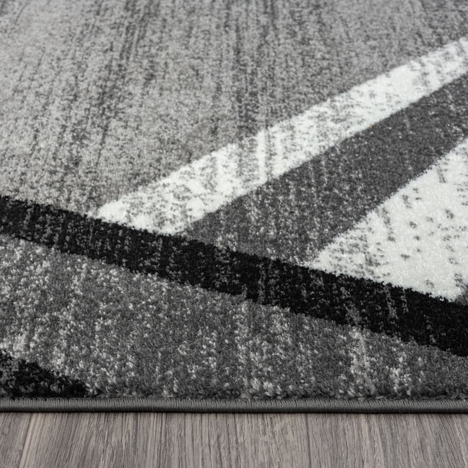 Adore Geometric Textural Rug - Grey - 200x290-8