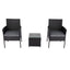 3PC Outdoor Table and Chairs Set-Black-2