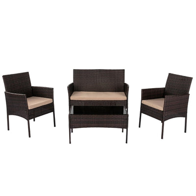 Breeze 4-Seat Wicker Outdoor Lounge Set-0