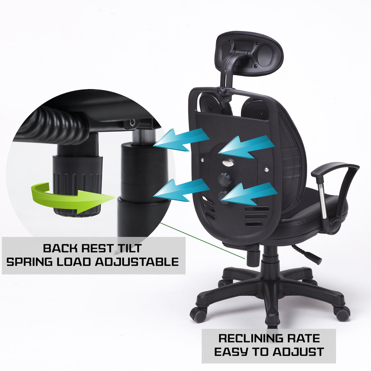 Ergonomic Korean Office Chair SUPERB BLACK-5