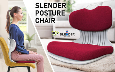 Slender Chair Posture Correction Seat Floor Lounge Padded Stackable RED-1