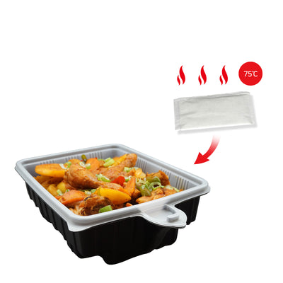 5 Pack Dalat Heating Lunch Box Container 33cm Rectangle + Heating Bag-0