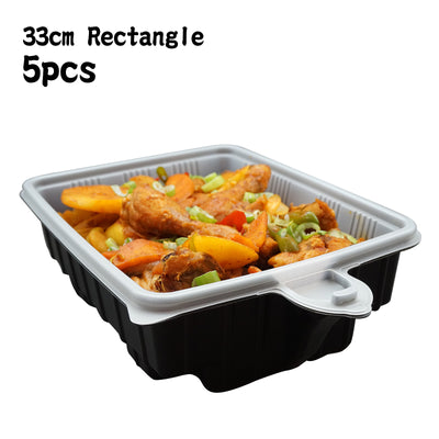 5 Pack Dalat Heating Lunch Box Container 33cm Rectangle-1