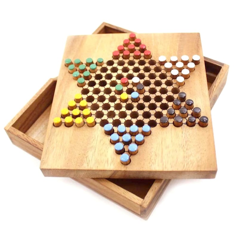 Chinese Checkers - wooden board game, strategy game, game for adults, game-4