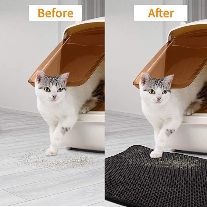 YES4PETS Double Layer Cat Litter Tray Trap Mat Catch Cat Litter House Box Pad Toilet Mat-4