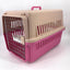 YES4PETS Large Dog Cat Crate Pet Carrier Airline Rabbit Cage With Tray And Bowl Pink-1