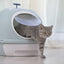 YES4PETS Hooded Cat Toilet Litter Box Tray House With Drawer & Scoop Blue-3