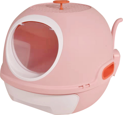 YES4PETS Hooded Cat Toilet Litter Box Tray House With Drawer and Scoop Pink-0