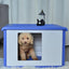 YES4PETS Small Plastic Pet Dog Puppy Cat House Kennel Blue-0