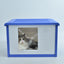 YES4PETS Small Plastic Pet Dog Puppy Cat House Kennel Blue-1