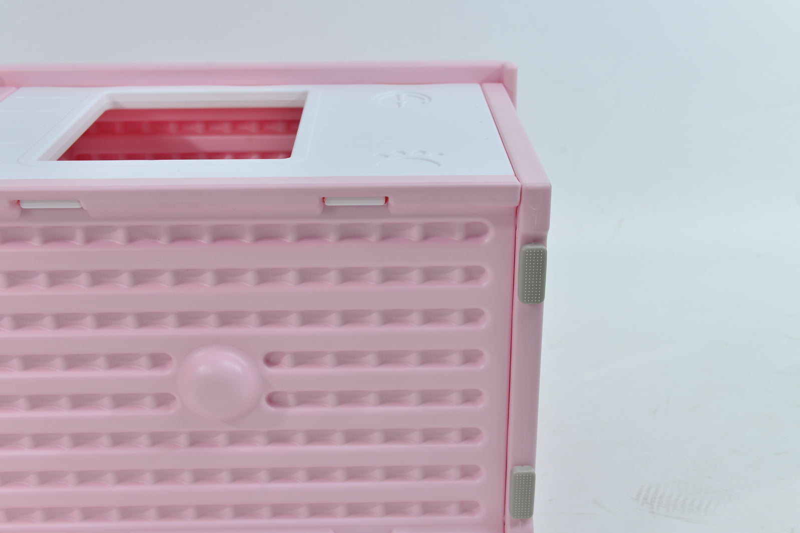 YES4PETS Small Plastic Pet Dog Puppy Cat House Kennel Pink-3