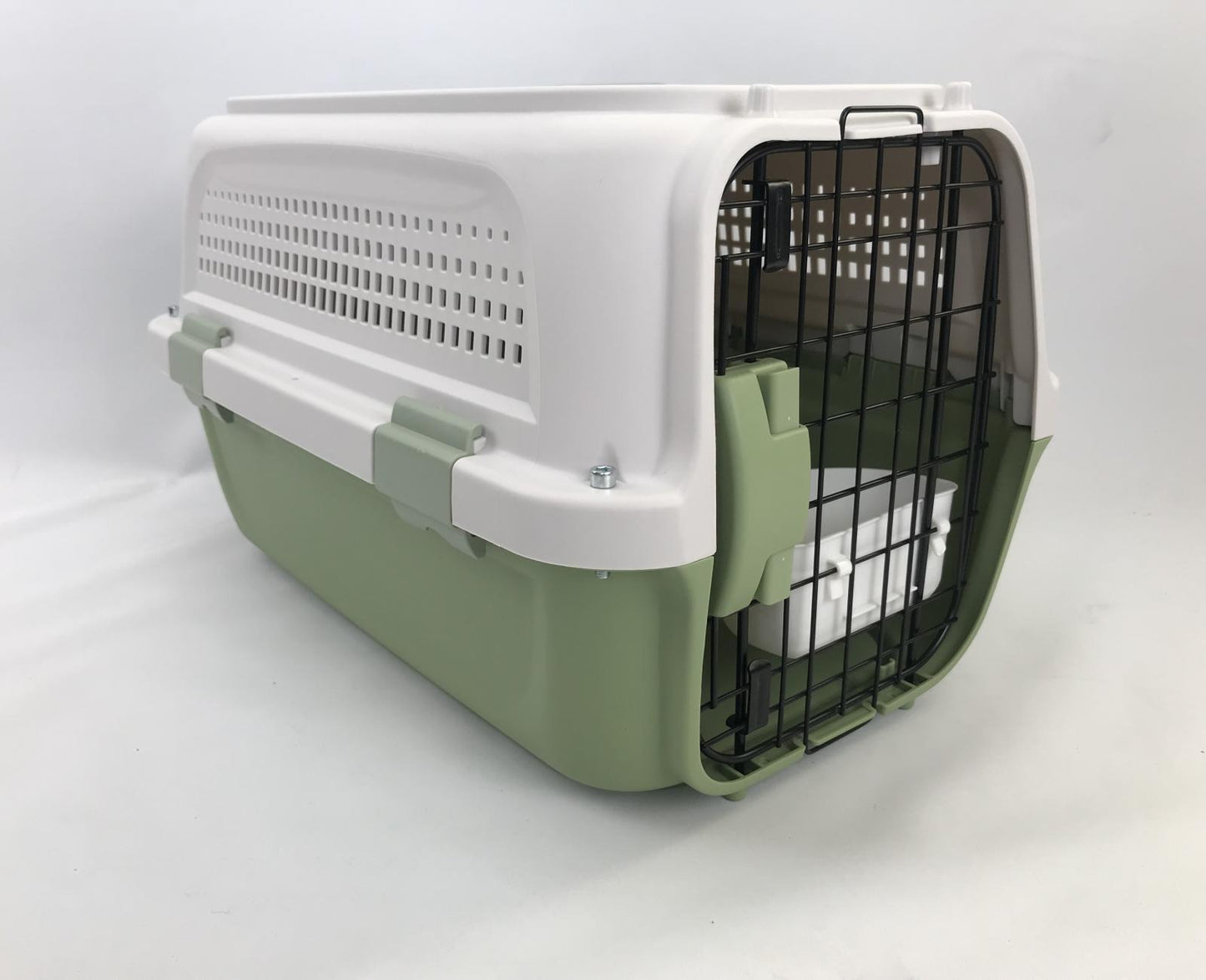 YES4PETS Medium Dog Cat Rabbit Crate Pet Kitten Carrier Parrot Cage Grey Green-3