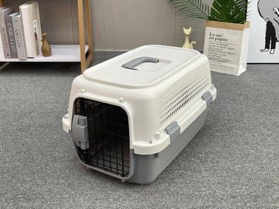 YES4PETS Medium Dog Cat Rabbit Crate Pet Kitten Carrier Parrot Cage Grey-1