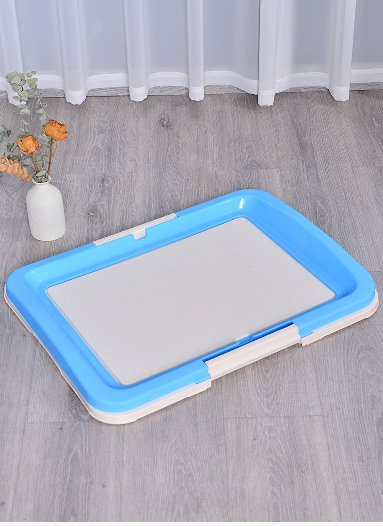 YES4PETS Large Portable Dog Potty Training Tray Pet Puppy Toilet Trays Loo Pad Mat Blue-0