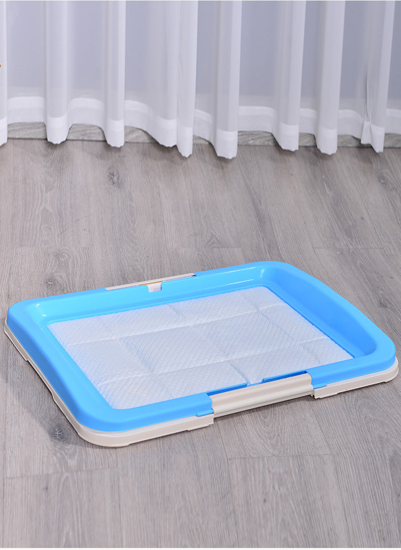 YES4PETS Large Portable Dog Potty Training Tray Pet Puppy Toilet Trays Loo Pad Mat Blue-1