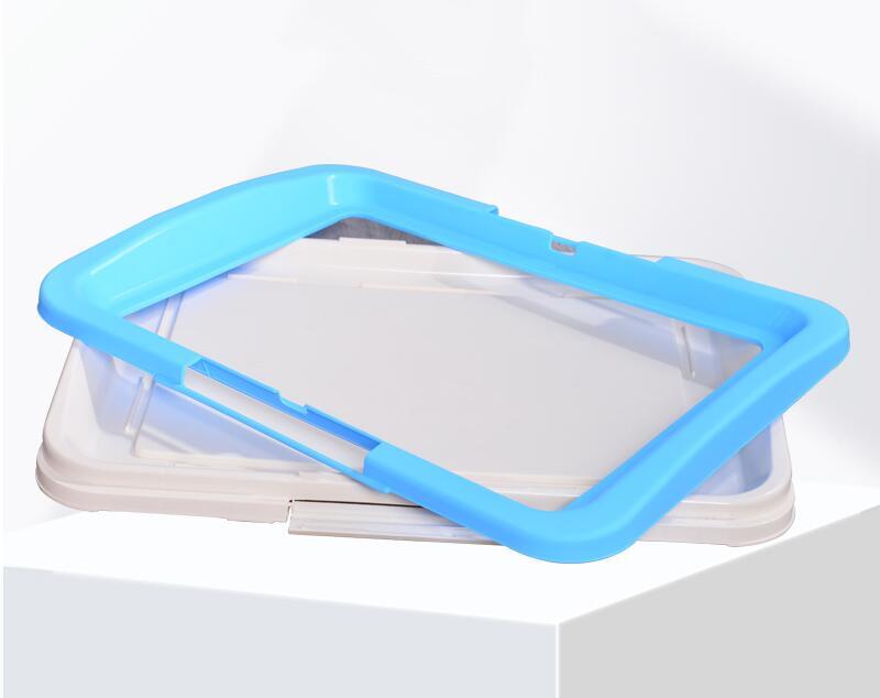 YES4PETS Large Portable Dog Potty Training Tray Pet Puppy Toilet Trays Loo Pad Mat Blue-2