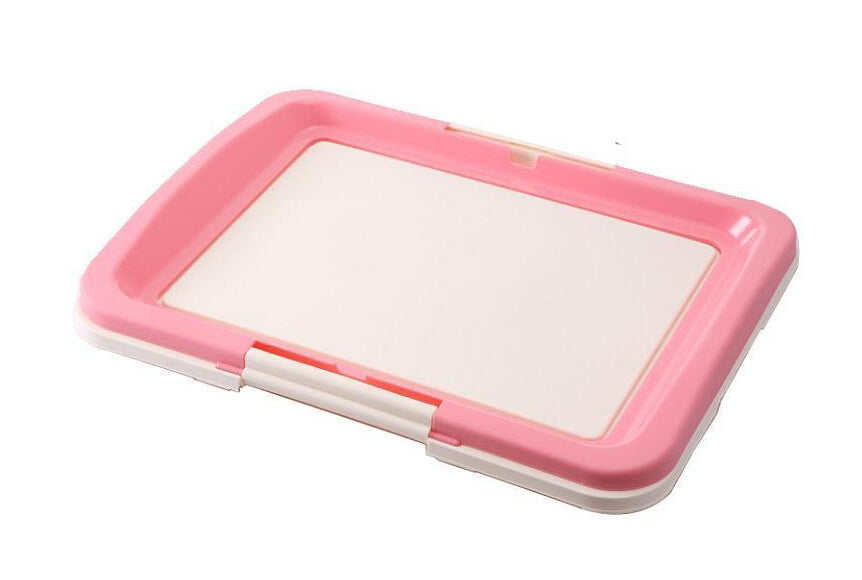 YES4PETS Large Portable Dog Potty Training Tray Pet Puppy Toilet Trays Loo Pad Mat Pink-0