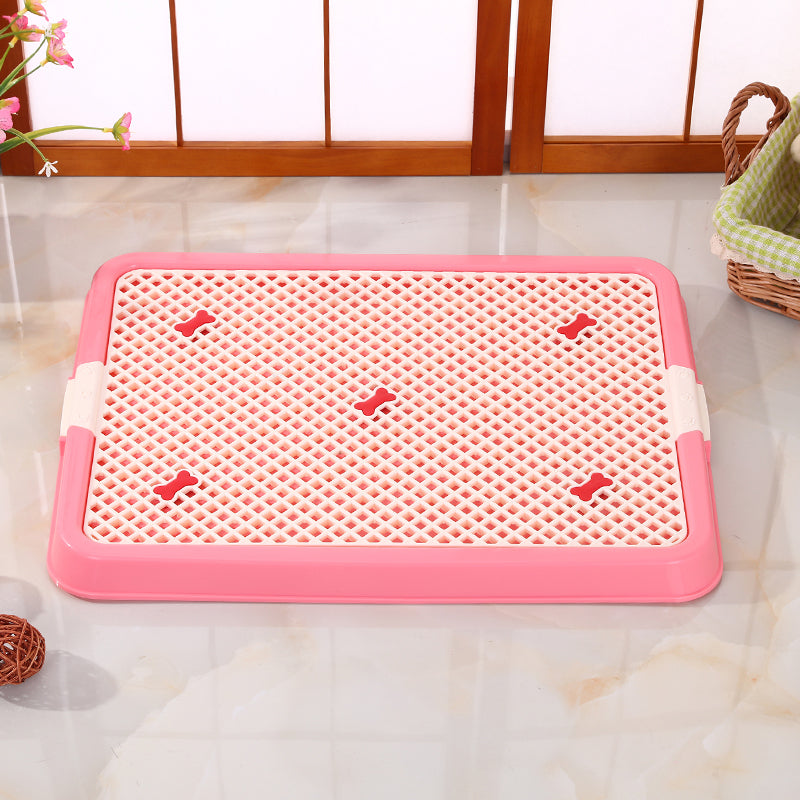 YES4PETS Small Portable Dog Potty Training Tray Mat Pet Puppy Toilet Trays Loo Pad Pink-0