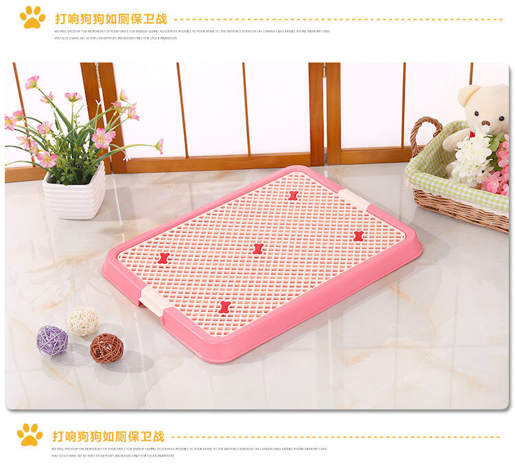 YES4PETS Small Portable Dog Potty Training Tray Mat Pet Puppy Toilet Trays Loo Pad Pink-1