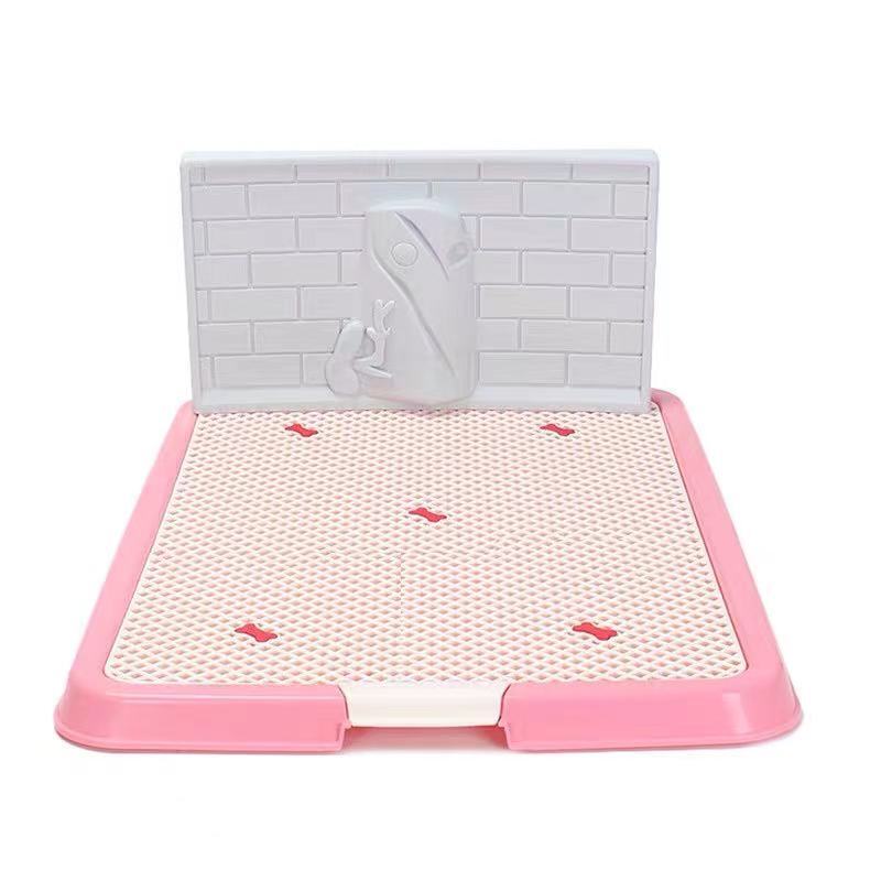 YES4PETS Large Portable Dog Potty Training Tray Pet Puppy Toilet Trays Loo Pad Mat Pink-0