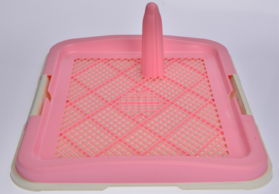 YES4PETS Large Portable Dog Potty Training Tray Pet Puppy Toilet Trays Loo Pad Mat Pink-1