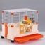 YES4PETS Small Orange Pet Rabbit Cage Guinea Pig Crate Kennel With Potty Tray And Wheel-1