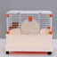 YES4PETS Small Orange Pet Rabbit Cage Guinea Pig Crate Kennel With Potty Tray And Wheel-2