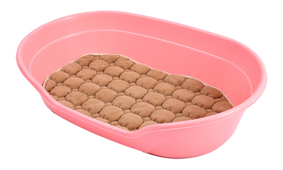 YES4PETS Pet Bed Medium Plastic Dog Bedding Sleeping Resting Washable Basket Pink-0