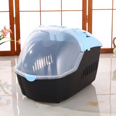 YES4PETS Small Portable Travel Dog Cat Crate Pet Carrier Cage Comfort With Mat-Blue-0