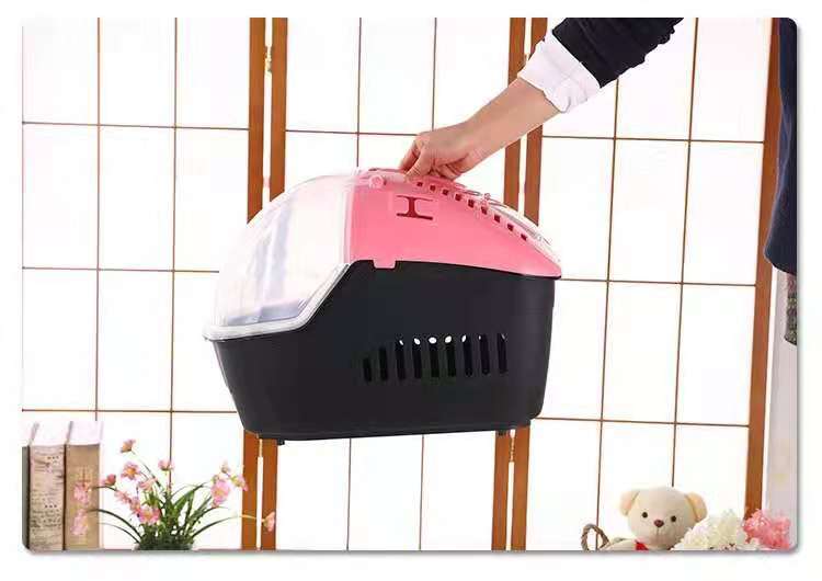 YES4PETS Medium Portable Travel Dog Cat Crate Pet Carrier Cage Comfort With Mat-Pink-6