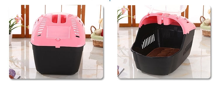 YES4PETS Medium Portable Travel Dog Cat Crate Pet Carrier Cage Comfort With Mat-Pink-8