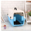 YES4PETS Small Portable Plastic Dog Cat Pet Pets Carrier Travel Cage With Tray-Blue-1