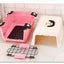 YES4PETS Small Portable Plastic Dog Cat Pet Pets Carrier Travel Cage With Tray-Pink-3