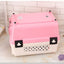 YES4PETS Small Portable Plastic Dog Cat Pet Pets Carrier Travel Cage With Tray-Pink-4