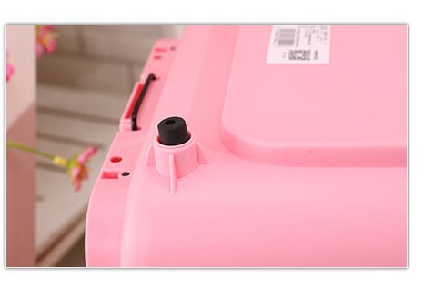 YES4PETS Small Portable Plastic Dog Cat Pet Pets Carrier Travel Cage With Tray-Pink-5