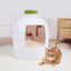 YES4PETS Multifunctional Cat Litter Box Pet Cat House Semi-Enclosed White-0