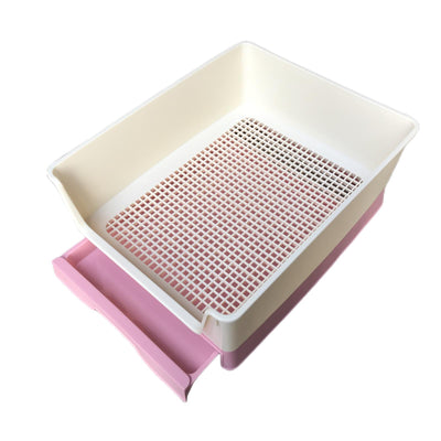 YES4PETS Medium Dog Potty Training Tray Pet Puppy Toilet Trays Loo Pad Mat With Wall Pink-1