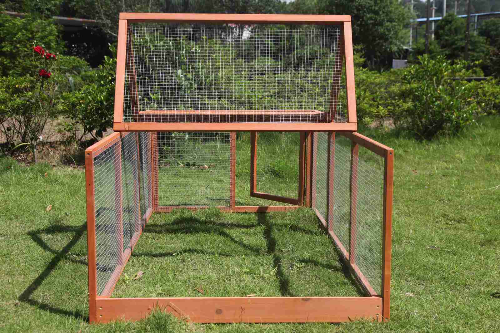 YES4PETS Large Chicken Coop Run Guinea Pig Cage Villa Extension Rabbit Hutch House Pen-4