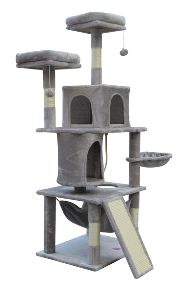 YES4PETS Large Cat Scratching Post Tree Scratcher Pole-Little Grey-0