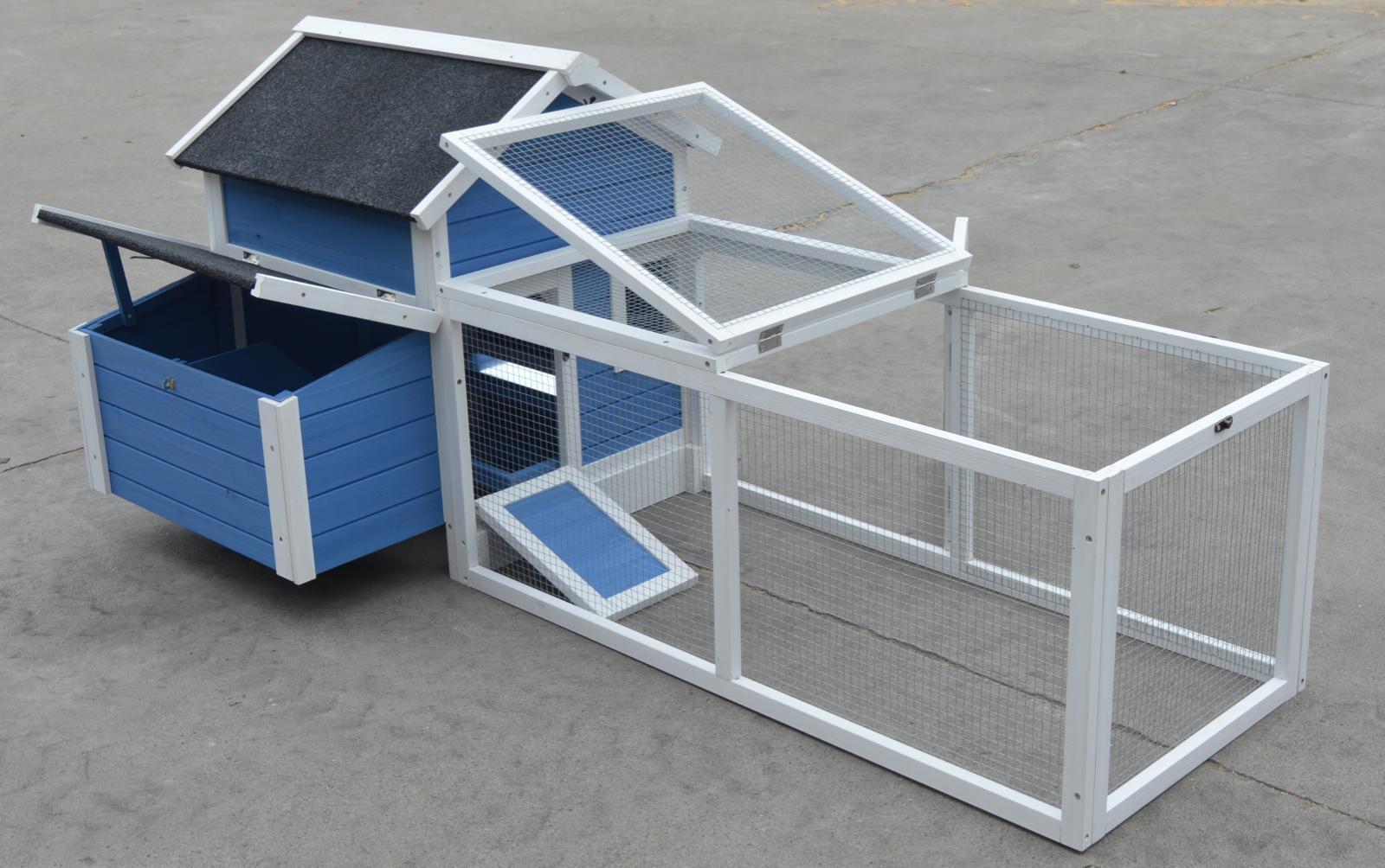 YES4PETS Large Chicken Coop Rabbit Hutch Ferret Cage Hen Chook Cat House-5