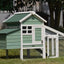 YES4PETS Green Small Chicken coop with nesting box for 2 Chickens / Rabbit Hutch-1