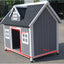 YES4PETS Grey Large Timber Pet Dog Puppy Wooden Cabin  Kennel Timber House-5