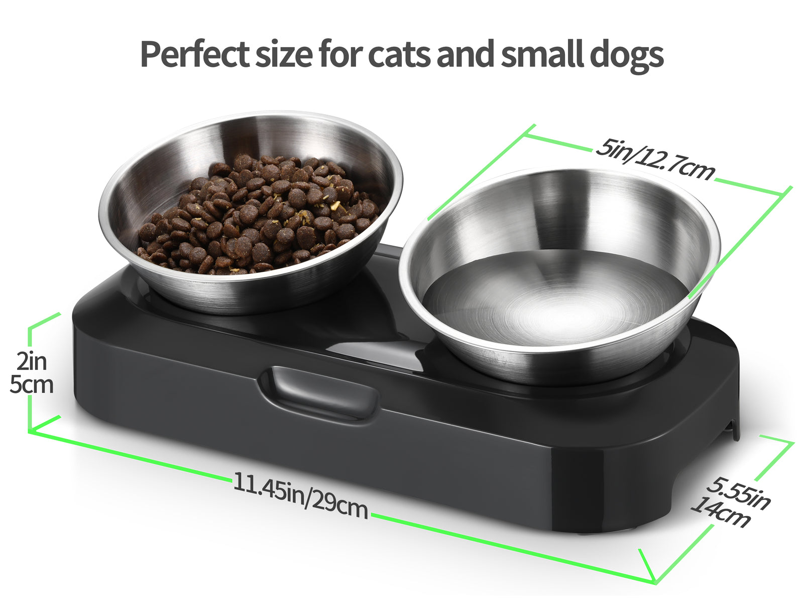 YES4PETS Stainless Steel Pet Bowl Water Bowls Portable Anti Slip Skid Feeder Dog Rabbit Cat-1