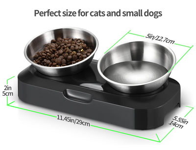 YES4PETS Stainless Steel Pet Bowl Water Bowls Portable Anti Slip Skid Feeder Dog Rabbit Cat-1