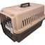 YES4PETS New Medium Dog Cat Rabbit Crate Pet Carrier Cage With Bowl & Tray Brown-0